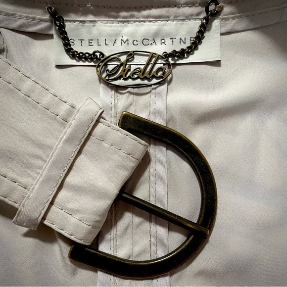 STELLA McCARTNEY🔸Fabulous Lite cream color Trench Coat🔸WOW DETAILS🔸STUNNING ! - Picture 12 of 17